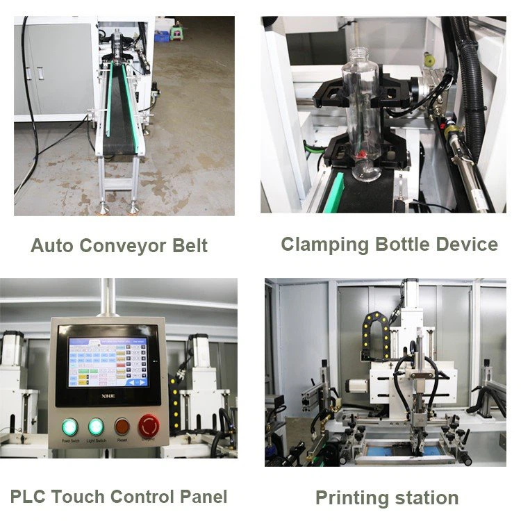 2 colors bottle screen printing machine